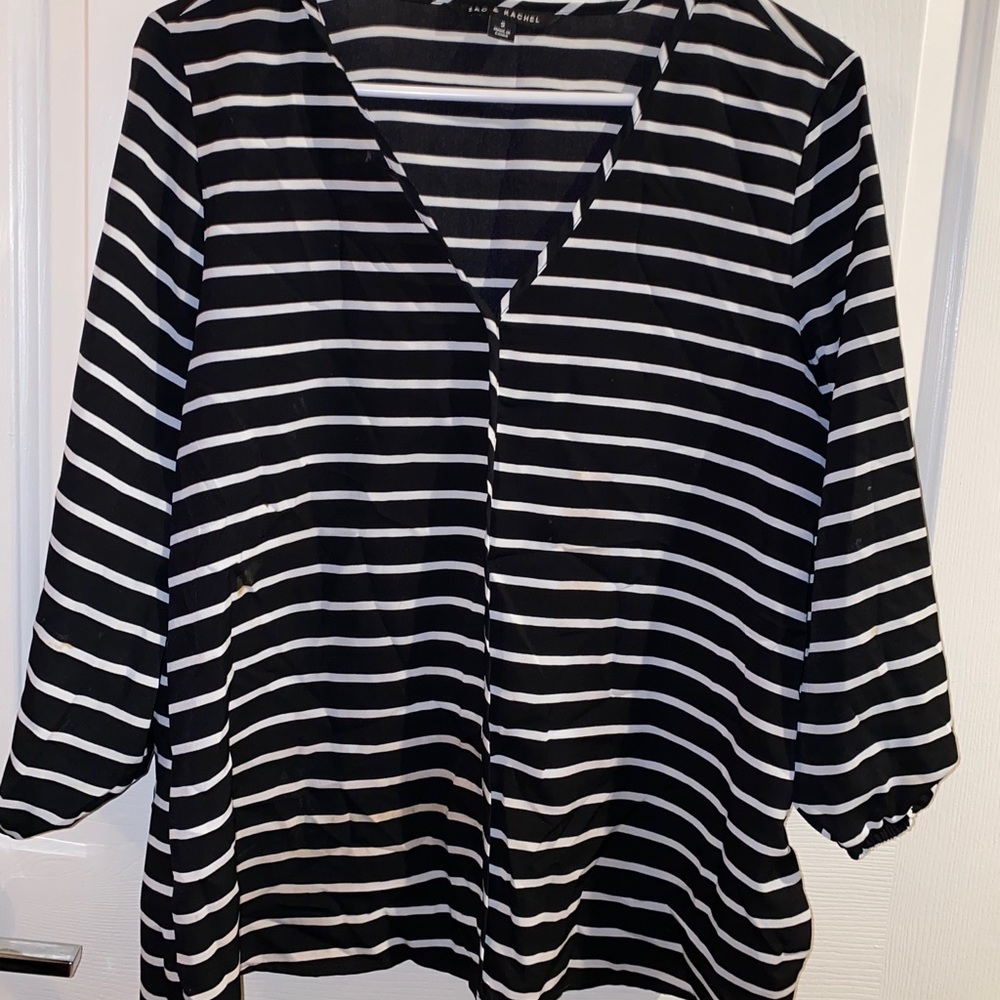Black and white blouse